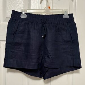 J. Crew Women's Navy 100% Linen Size Small Summer Shorts